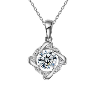 Vortex Solitary 925 silver Moissanite necklace