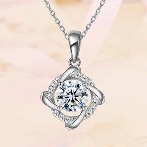 Vortex Solitary 925 silver Moissanite necklace