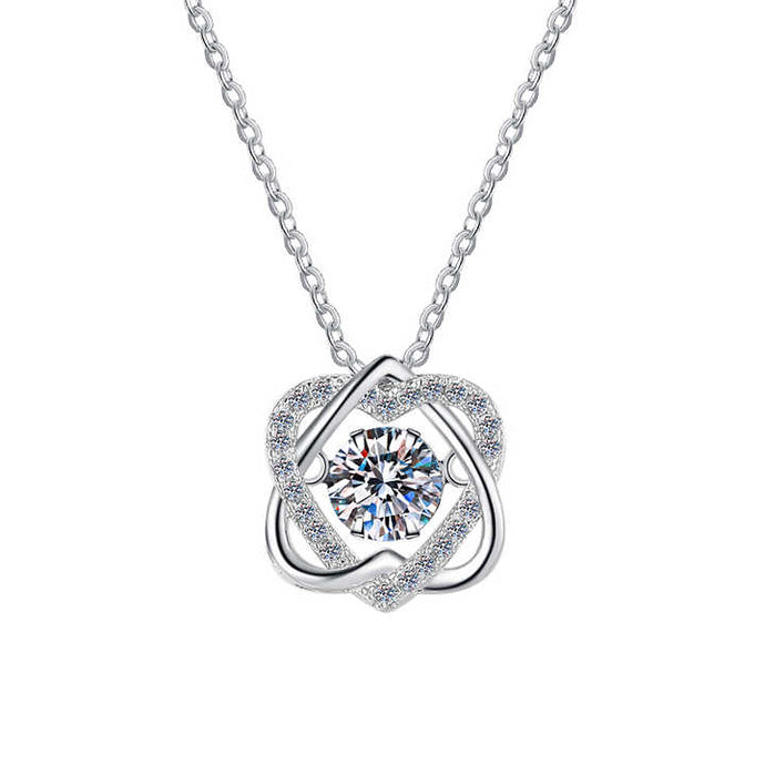 Eternal Love 925 silver Moissanite necklace