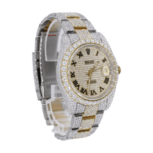 Load image into Gallery viewer, DJ 41MM MOISSANITE DIAMOND MEDIUM STONE BEZEL TWO-TONE WATCH 22CT