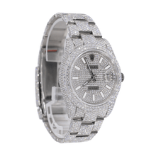 Load image into Gallery viewer, DJ 41MM MOISSANITE DIAMOND TWO ROW STONE BEZEL WATCH 22CT