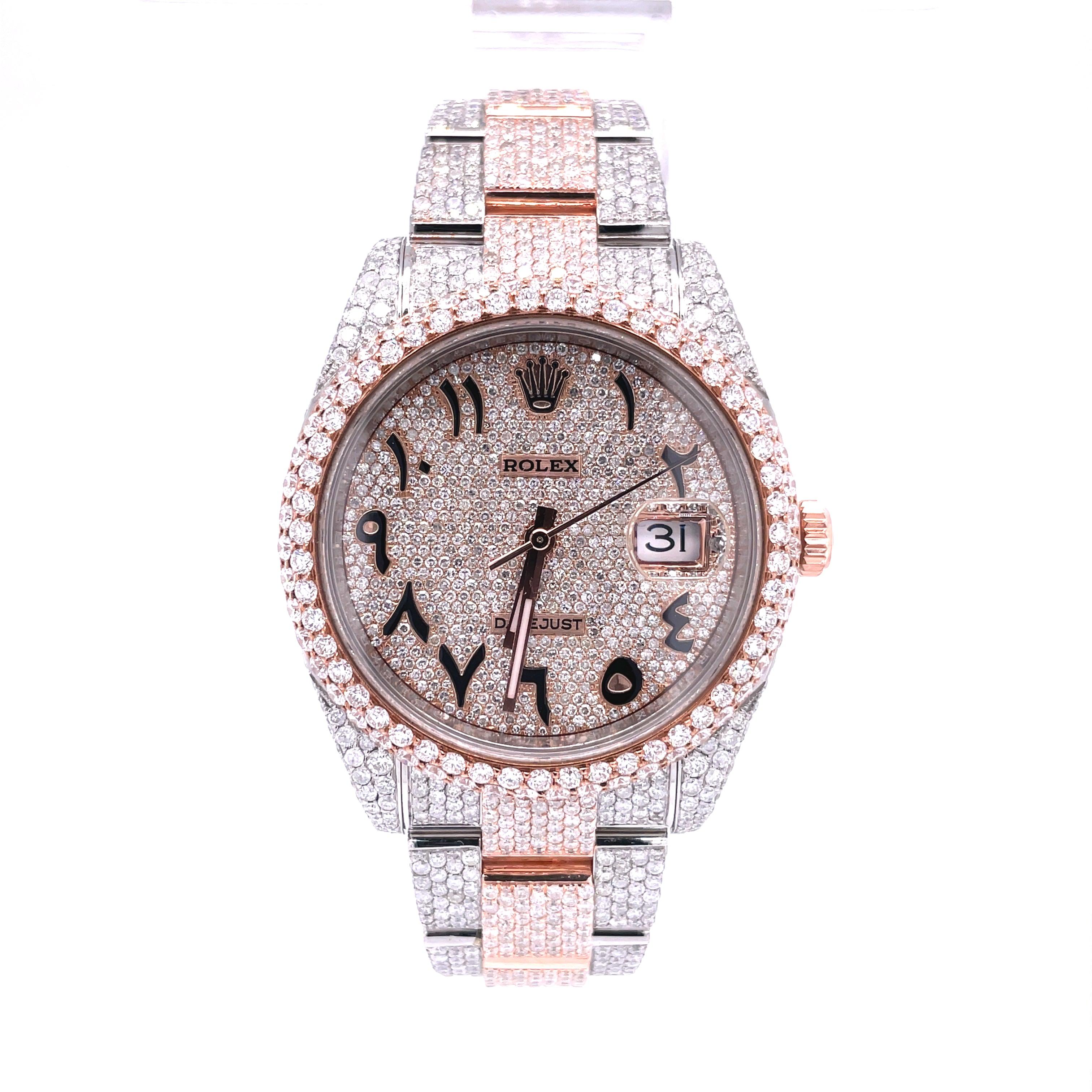 2 Tone popular Lab Diamond Watch